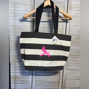 NWT MLB St. Louis Cardinals Striped Tote